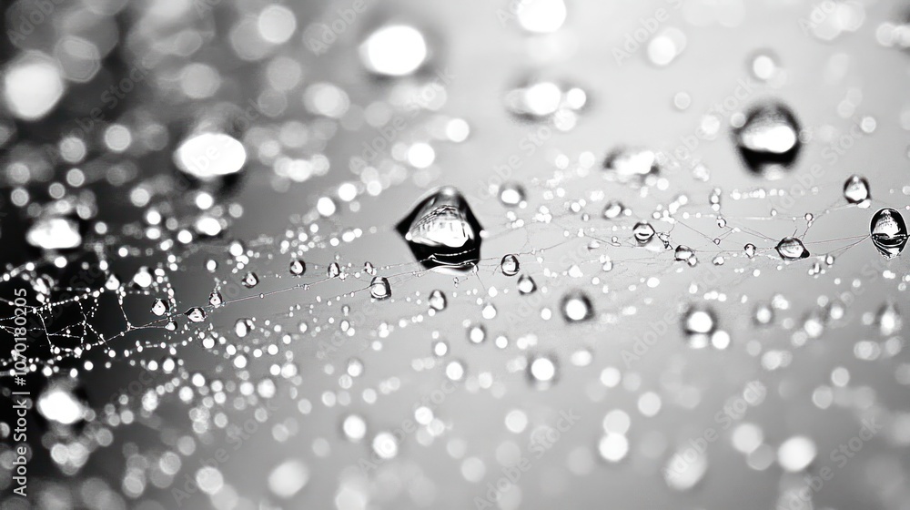 Dew Drops on Spiderweb