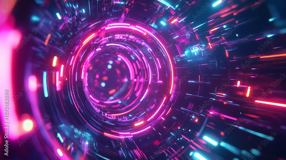 abstract background with glowing circles abstract background with glowing circles