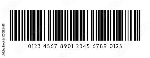 24桁のcode 128のバーコードのダミー素材 - シンプルなサンプル画像用のイラスト