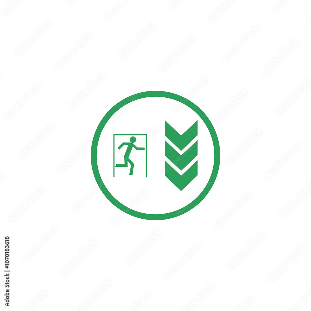 Exit door circle icon isolated on transparent background Exit door circle icon isolated on transparent background