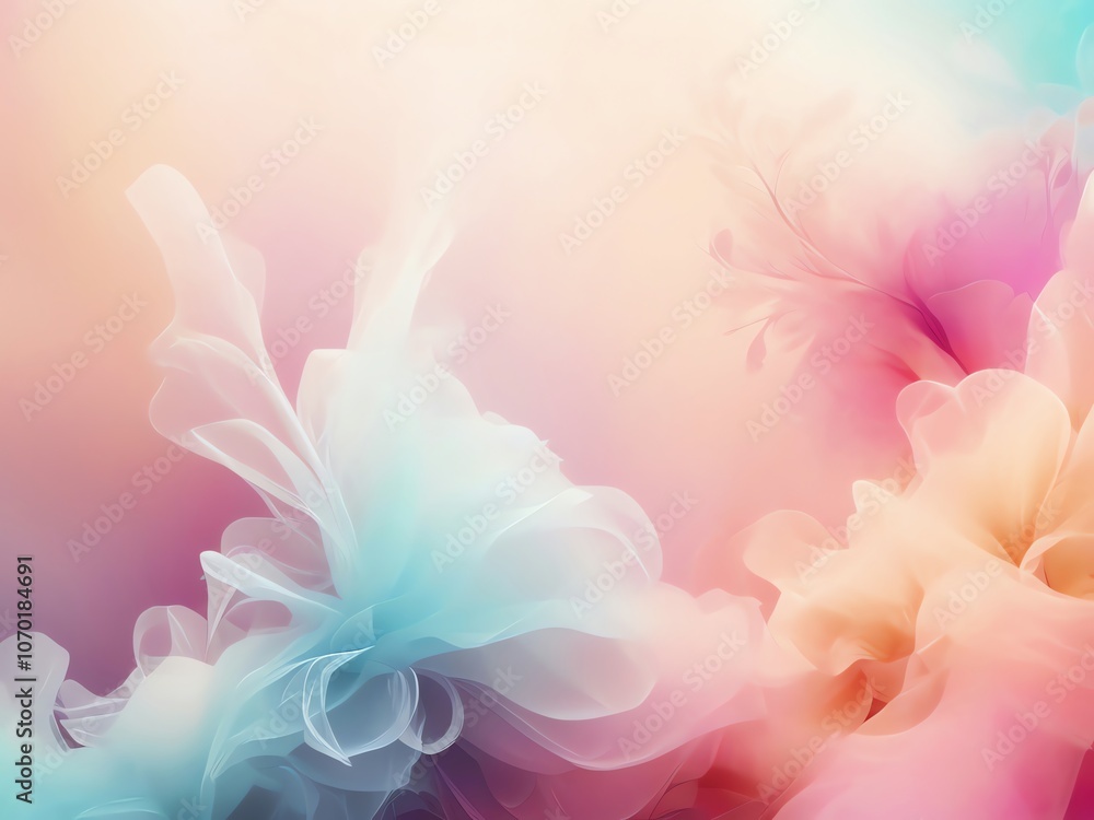 Abstract Flower Design with Pastel Colors Abstract Flower Design with Pastel Colors