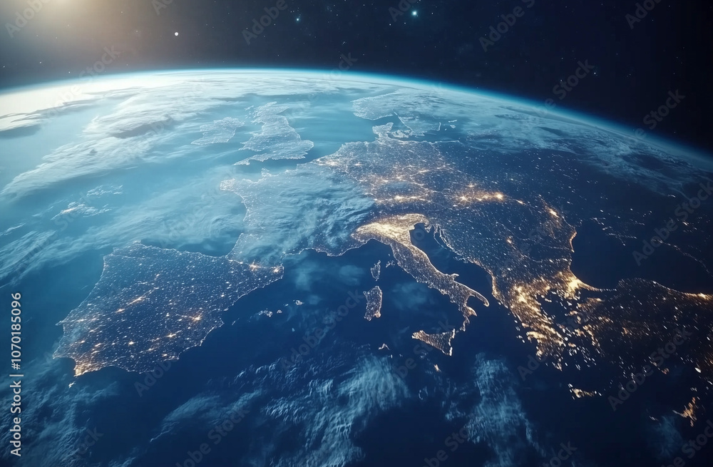 Fototapeta premium earth in space with star