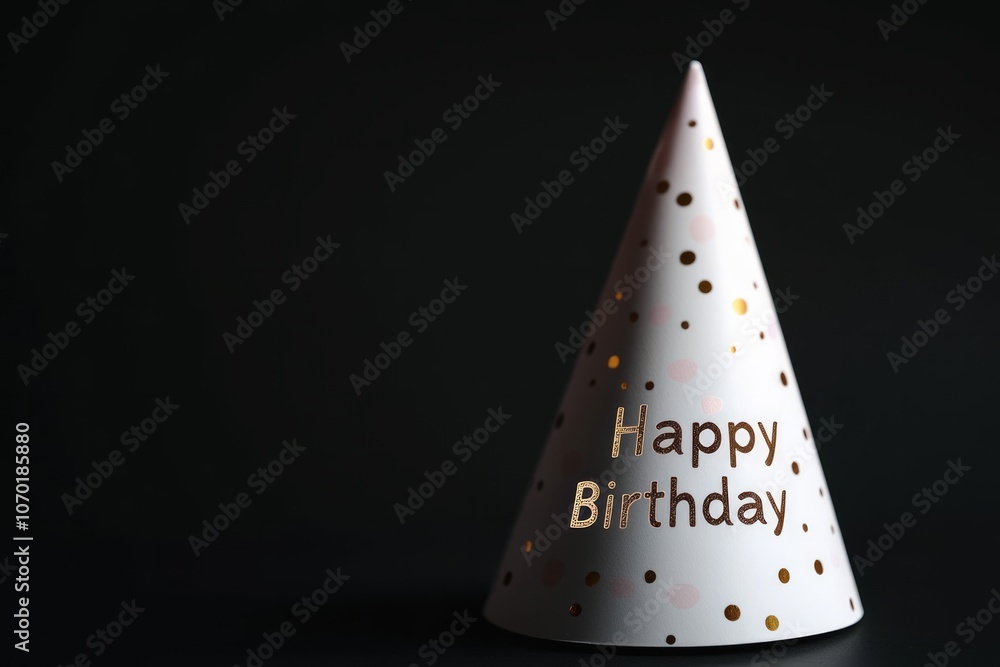 Fototapeta premium A white birthday hat 