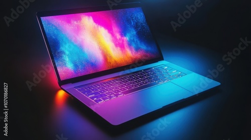 The Colorful Laptop Display
