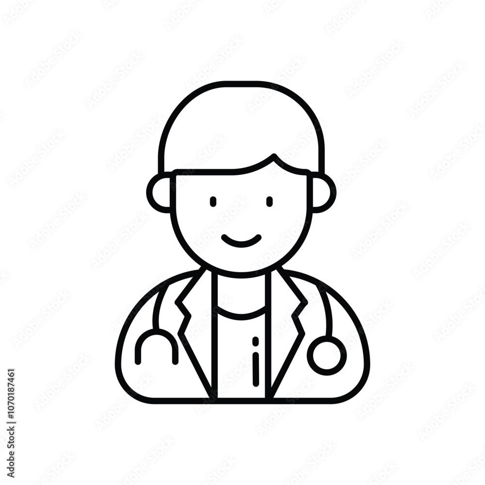 Doctor vector icon stock illustration Doctor vector icon stock illustration