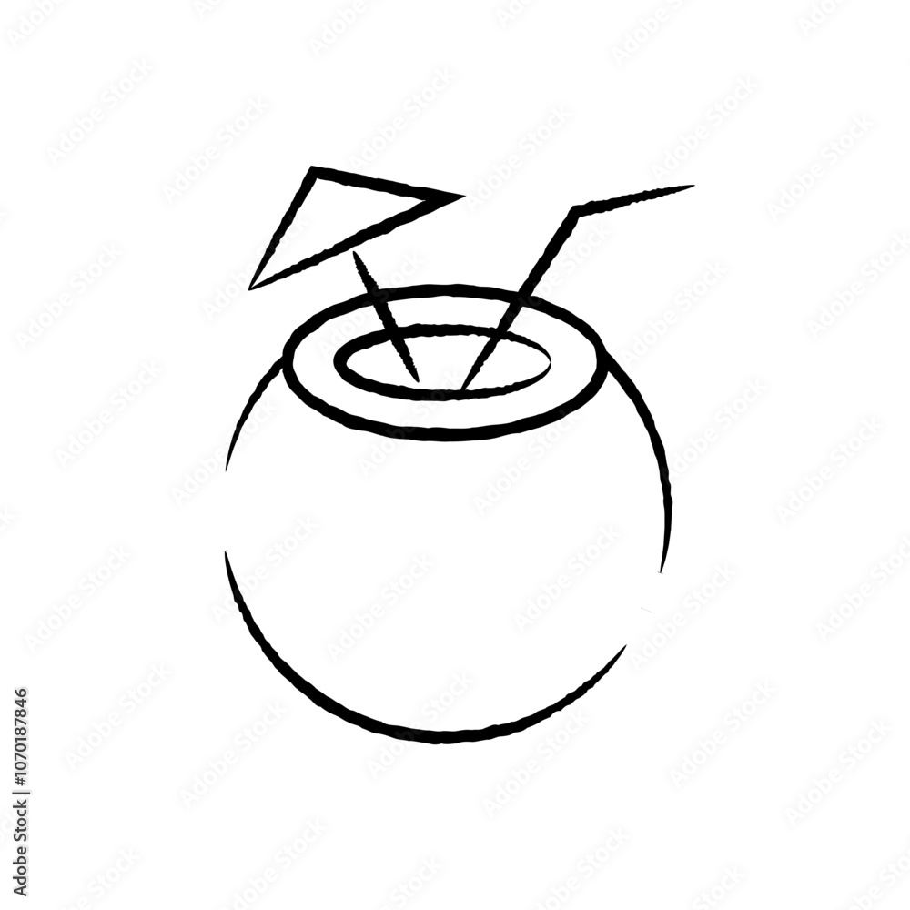 Outdoor Beach Icon - coconut juice Outdoor Beach Icon - coconut juice