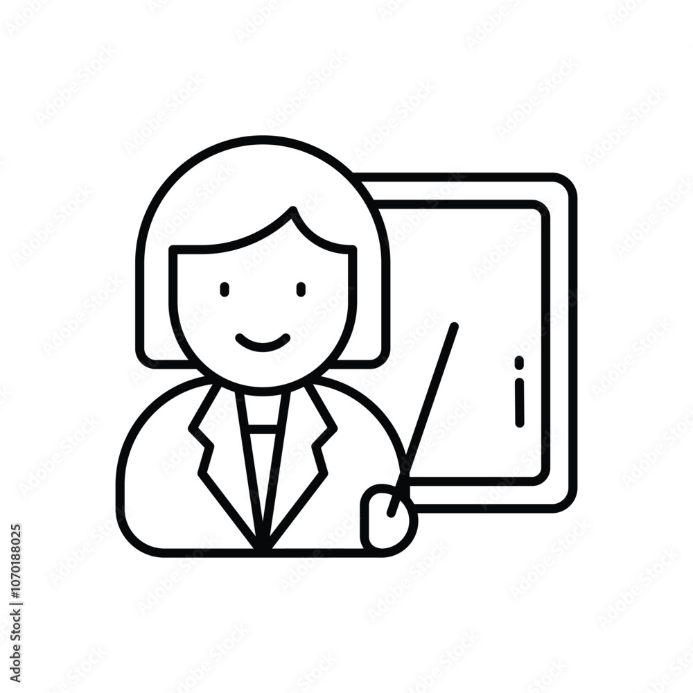 Teacher vector icon stock illustration Teacher vector icon stock illustration