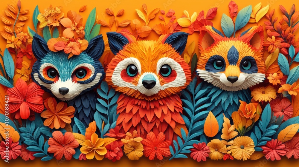 Fototapeta premium Creative Animal Kingdom: Illustrations and Designs