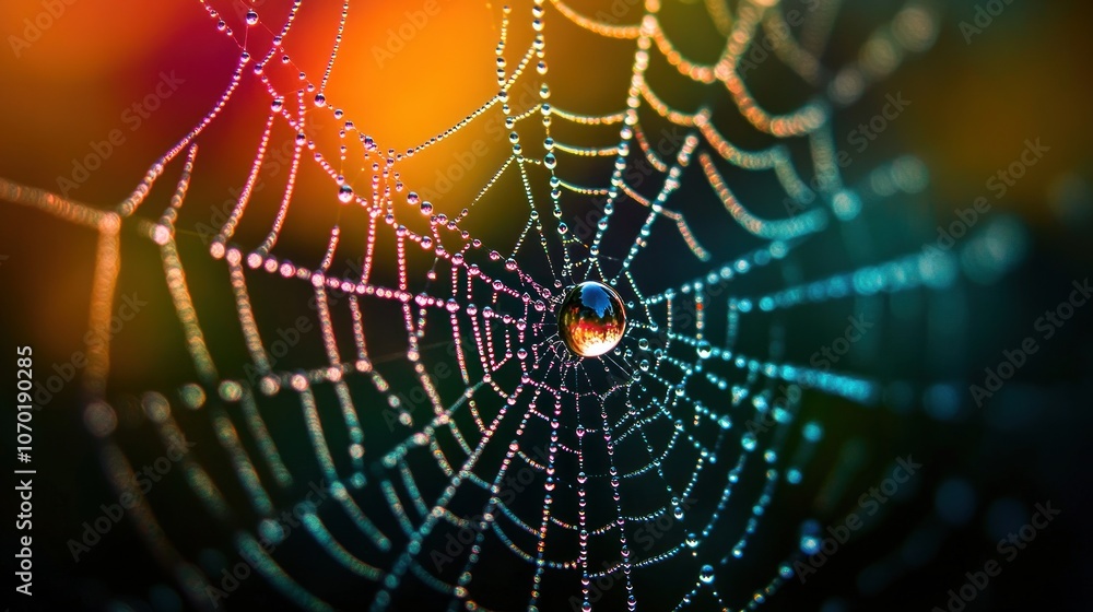 Dewdrops on a Spider Web Dewdrops on a Spider Web