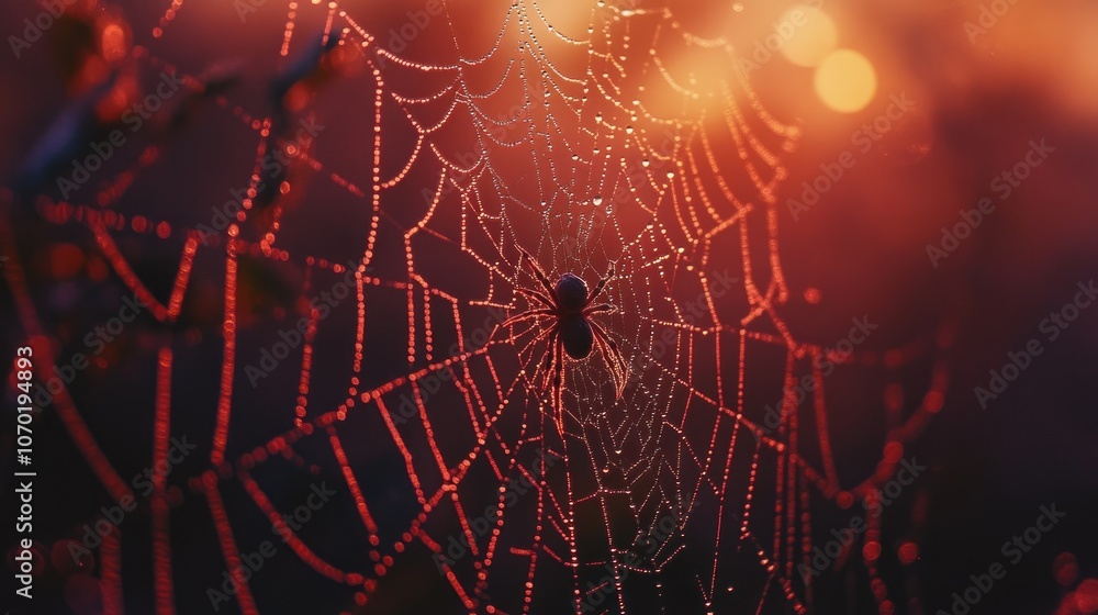 Spiderweb at Sunset Spiderweb at Sunset