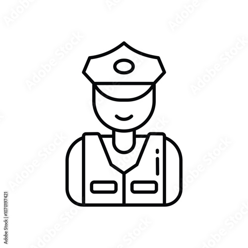 Security Guard vector icon stock illustration