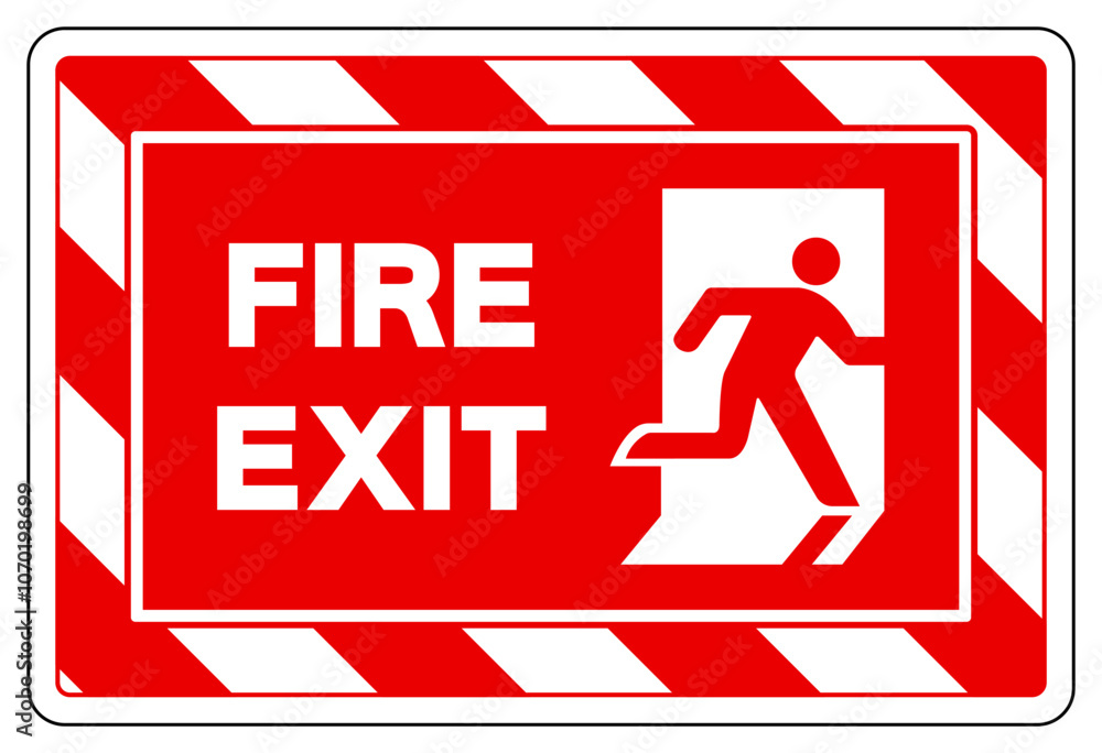 Fire Exit Symbol Sign, Vector Illustration, Isolate On White Background Label. EPS10 Fire Exit Symbol Sign, Vector Illustration, Isolate On White Background Label. EPS10