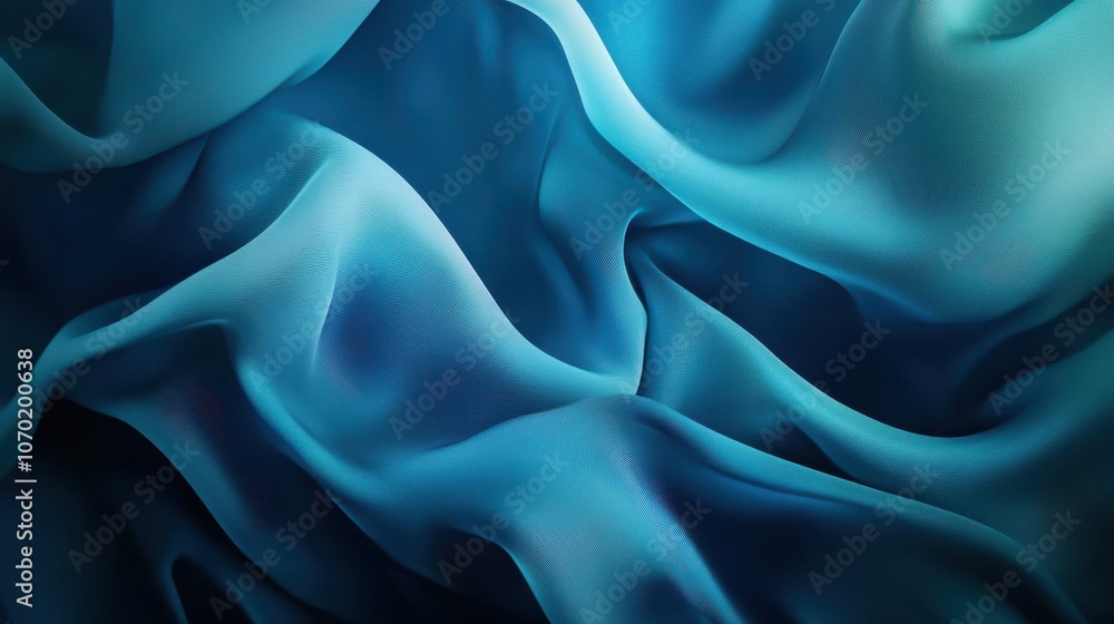Obraz premium The Flowing Blue Silk Texture