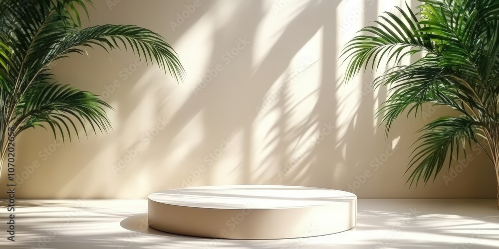 Round Light Podium for Product Presentation Round Light Podium for Product Presentation