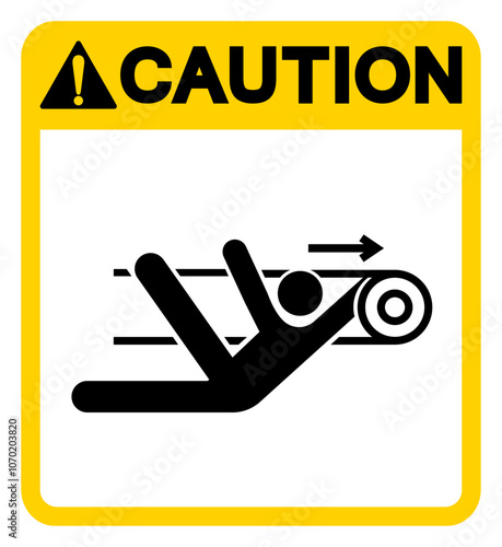 Caution Nip Hazard Symbol Sign, Vector Illustration, Isolate On White Background Label .EPS10