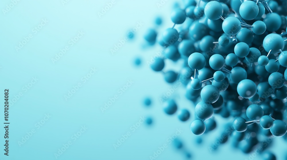 Drug particles binding to targeted proteins, magnified scientific view, 3D illustration Drug particles binding to targeted proteins, magnified scientific view, 3D illustration