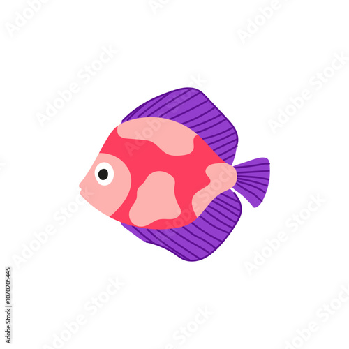 koi exotic fish cartoon. arowana oscar, pleco clown, puffer mollies koi exotic fish sign. isolated symbol vector illustration