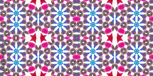 Seamless kaleidoscope pattern. The texture of the woven pattern. Endless pattern