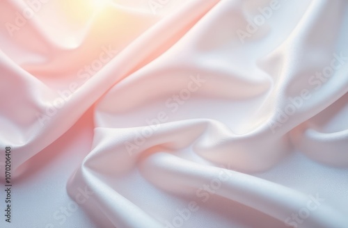 texture of the silk fabric, soft pink. fabric background. Crumpled soft rose color satin texture Pastel textile background.