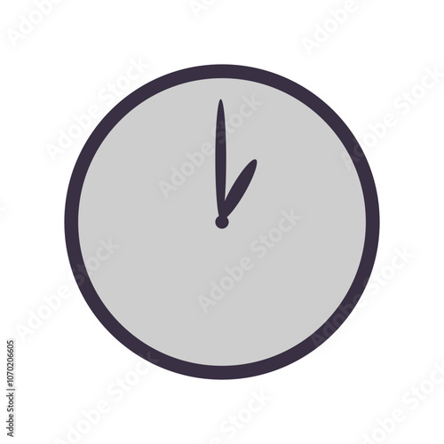 Clock. Vector simple color flat illustration. 