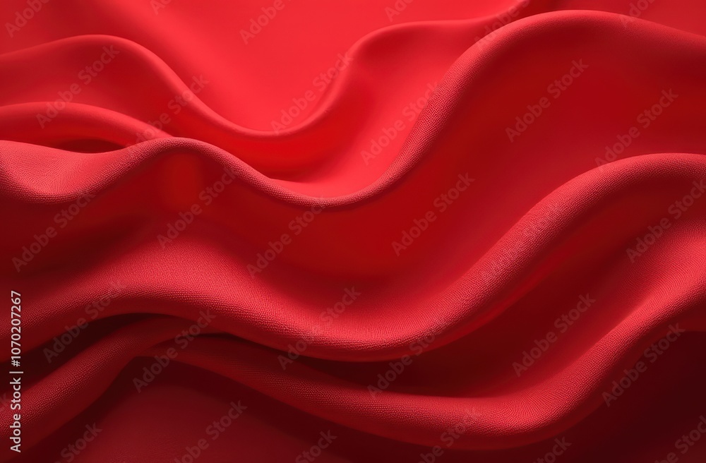 red satin or silk fabric as background. Drapery. Curtain. Fabric material. Soft folds. Wave stripe line. Empty space. Design. Template. red satin or silk fabric as background. Drapery. Curtain. Fabric material. Soft folds. Wave stripe line. Empty space. Design. Template.