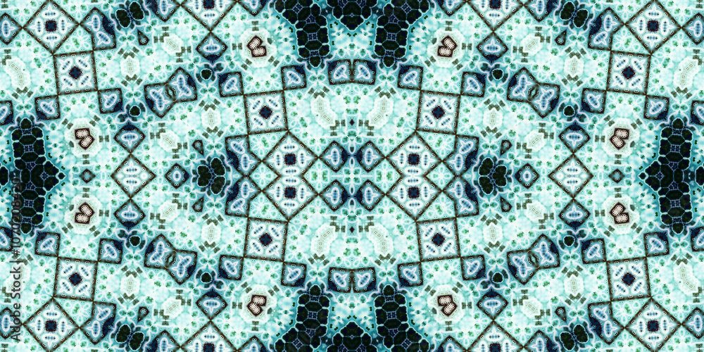 Obraz premium Seamless kaleidoscope pattern. The texture of the woven pattern. Endless pattern