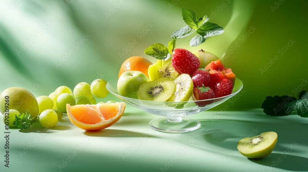 Fresh produce styled on a bright background, focusing on vibrant fruits and veggies for a healthy theme. Fresh produce styled on a bright background, focusing on vibrant fruits and veggies for a healthy theme.