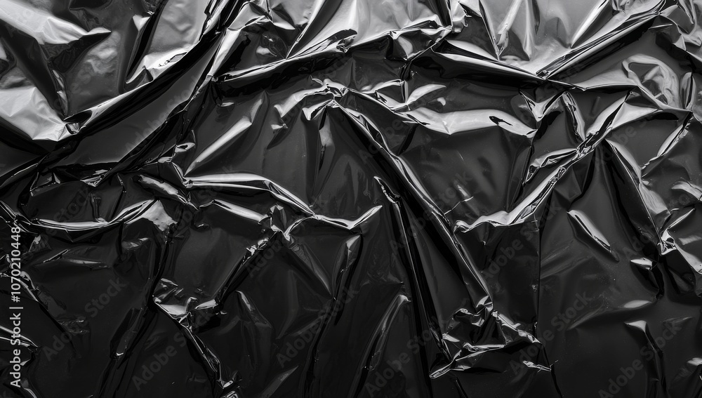 black plastic wrap texture background, top view black plastic wrap texture background, top view