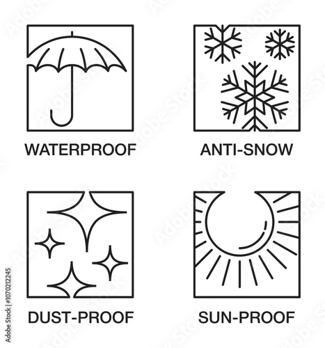 Multi-seasonal protection layer features, thin line and square shapes