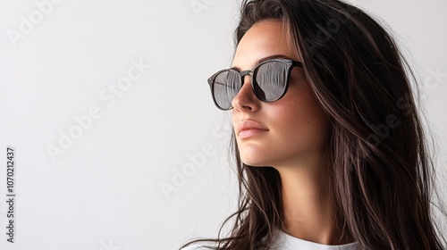 Wallpaper Mural Stylish Woman in Sunglasses: A Portrait of Modern Beauty Torontodigital.ca