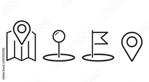 New location map icons. location marker. location pin