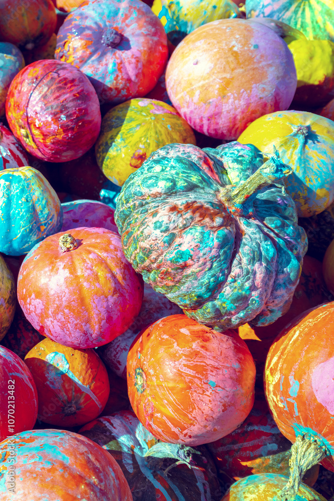Full frame background of Pumpkins. Many Pumpkins on the grass. Autumn background. Halloween, Thanksgiving, Autumn, Harvest background. Vertical banner Full frame background of Pumpkins. Many Pumpkins on the grass. Autumn background. Halloween, Thanksgiving, Autumn, Harvest background. Vertical banner
