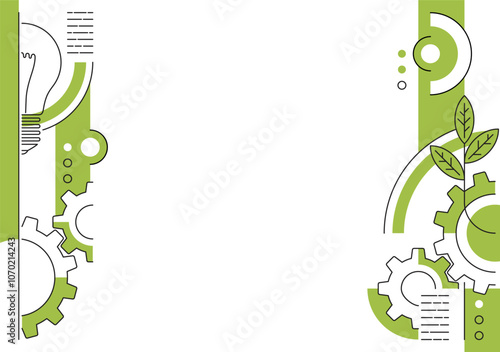 Slideshow or report template, ecology thread. Left and right margins of layout photo