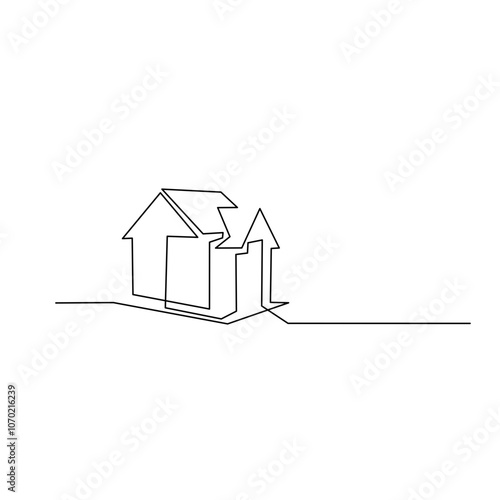 House one line drawing 