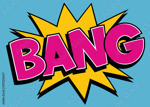 The word “bung” in a cartoon style. Comic book advertising font.