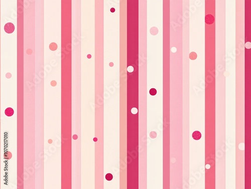 Pink Stripe Polka Dot Abstract Pattern Wallpaper