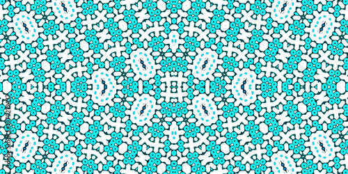 Seamless kaleidoscope pattern. The texture of the woven pattern. Endless pattern