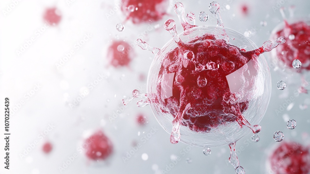 Microscopic View of Virus or Bacteria: Biology, Science, and Medical Research Microscopic View of Virus or Bacteria: Biology, Science, and Medical Research