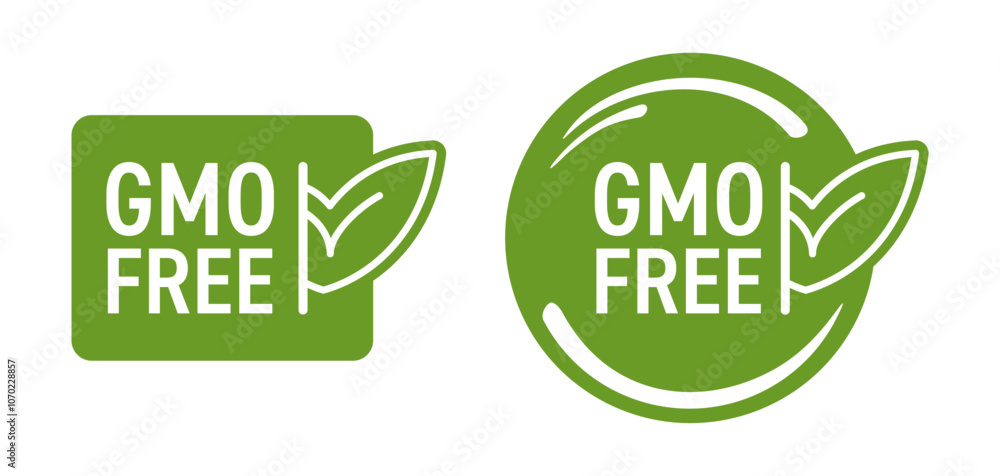 GMO Free - label in flat minimalism style GMO Free - label in flat minimalism style