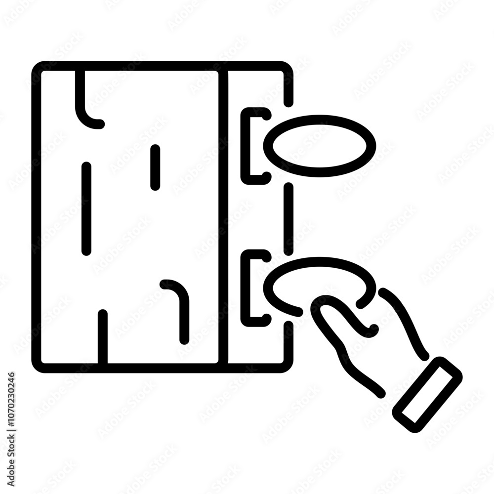 Linear icon of a biscuit joiner Linear icon of a biscuit joiner