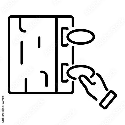 Linear icon of a biscuit joiner