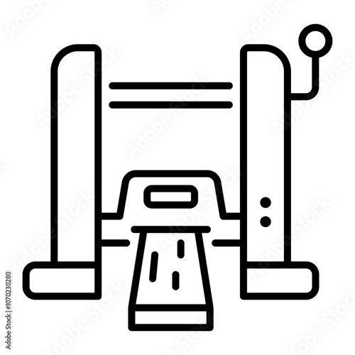 Linear icon of a wood thicknesser