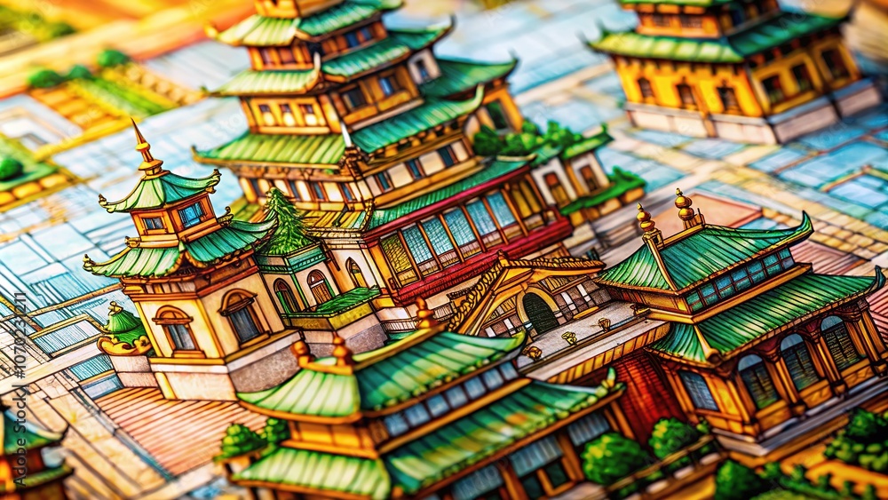 Fototapeta premium AI-powered architectural design, ranging from large-scale plans to fine details.