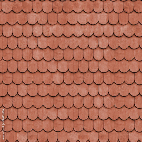 Wodden shingle roof tile seamless texture
