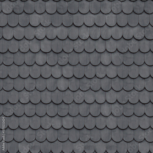 Wodden shingle roof tile seamless texture