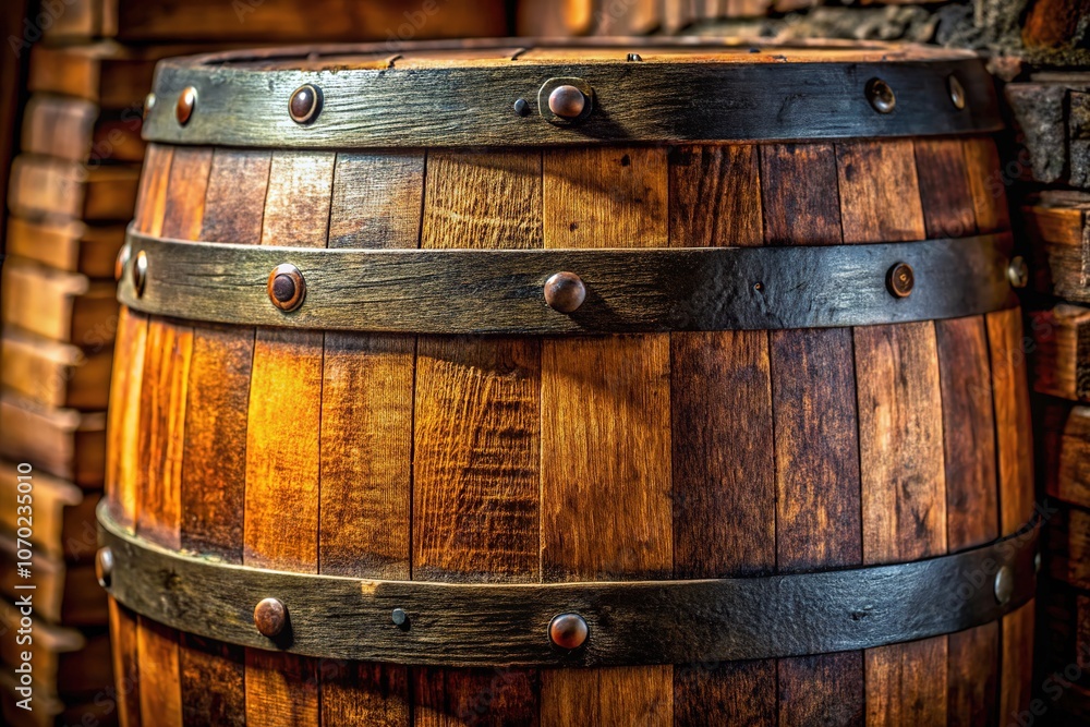 A symphony of cracks and grooves, the oak's texture speaks of vintages past. A symphony of cracks and grooves, the oak's texture speaks of vintages past.