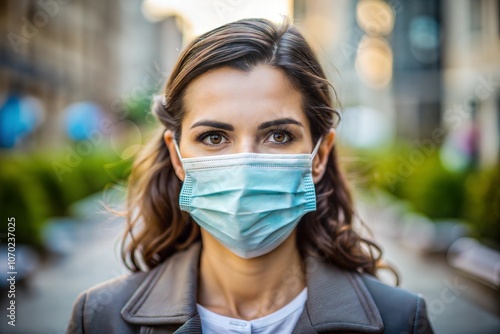 Woman Wearing Medical Face Mask