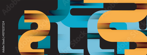 Lines, abstract letter style design background. Geometric vector Illustration For Wallpaper, Banner, Background, Card, Book Illustration, landing page