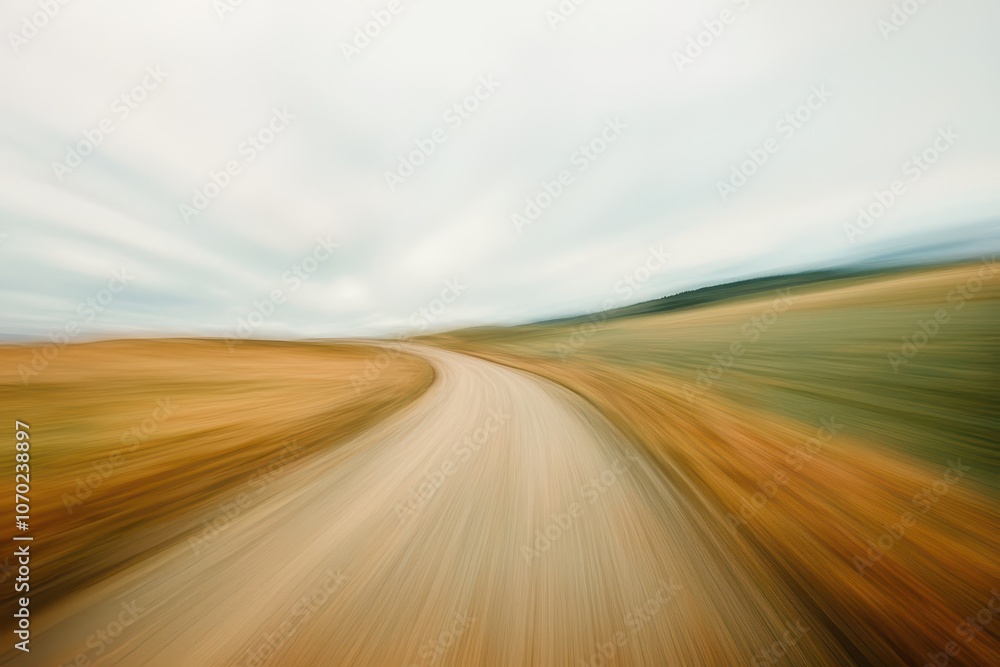 Motion Blur of a Racing Road Towards the Horizon Motion Blur of a Racing Road Towards the Horizon