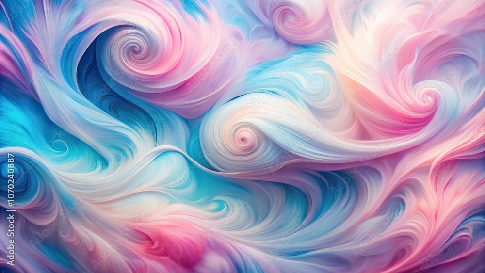 Abstract pastel swirls in pink and blue close-up Abstract pastel swirls in pink and blue close-up